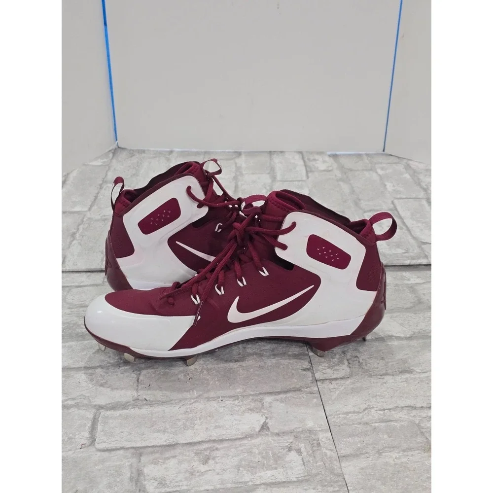 Nike Alpha Huarache Men's 13.5 Elite Metal Baseball Cleats Red 923428-612 Maroon